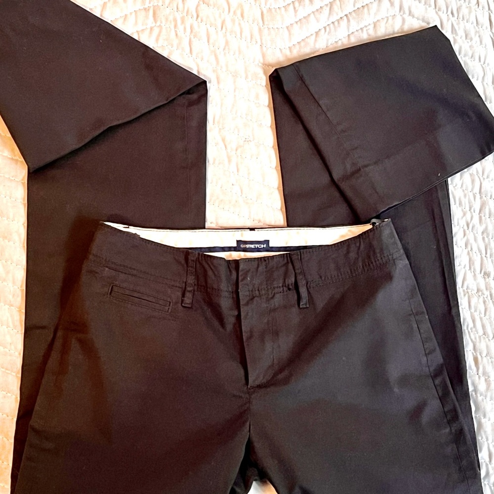 Gap Stretch ladies cotton straight leg pants 8 1/2”  midrise 28”waist 42” length
